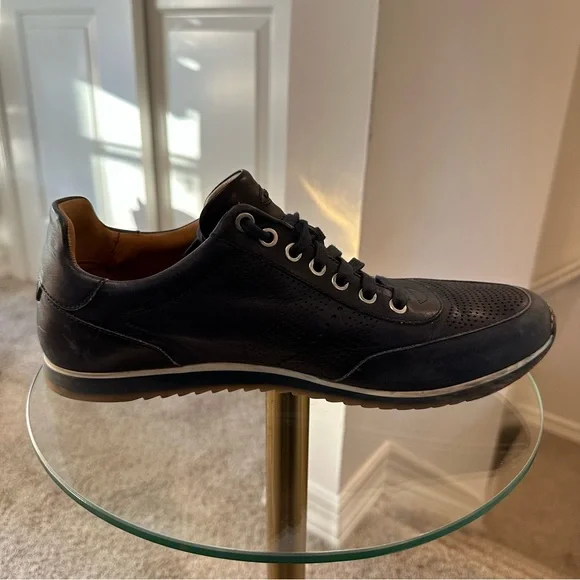 Magnanni 14804 Pueblo Leather Perforated Sneaker in Navy Blue - Picture 8 of 12